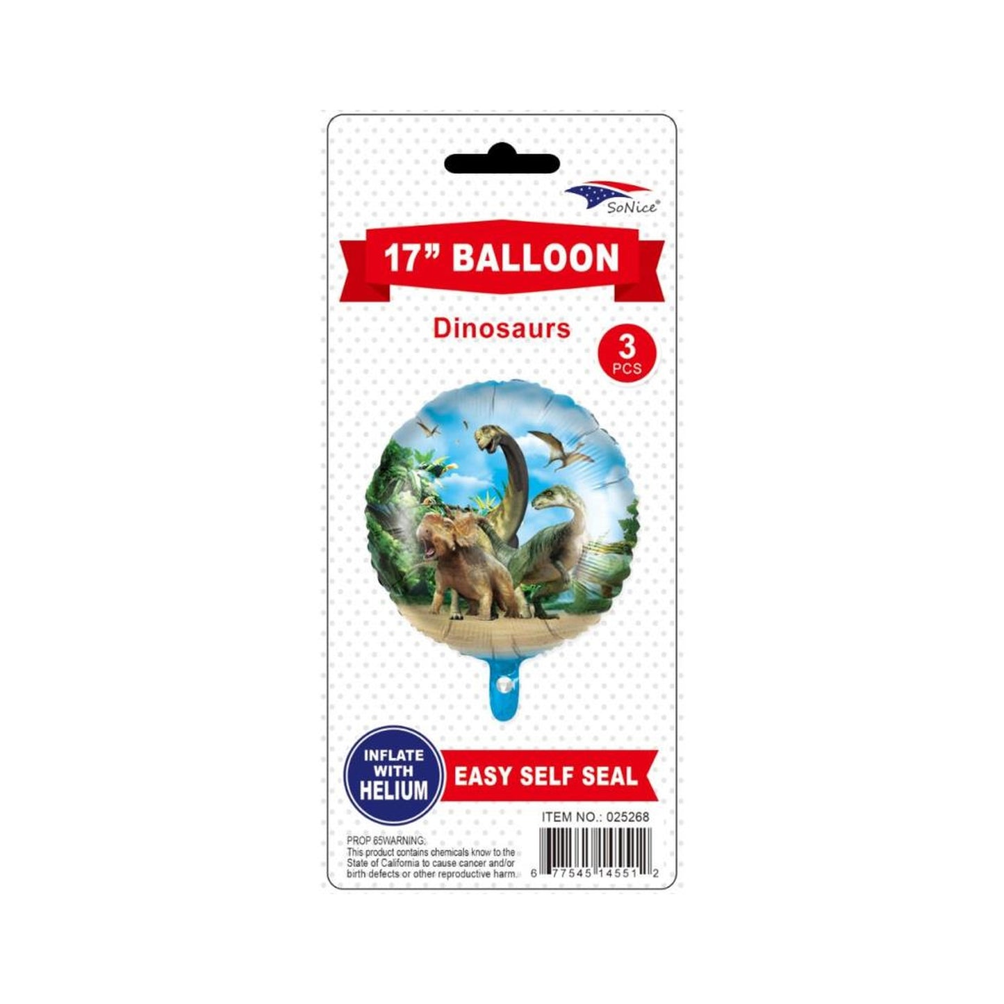 (c) 18" (c) Foil Balloon Dinosaur