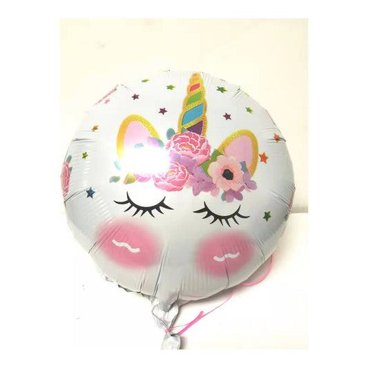 3Pcs Foil Round Balloons Unicorn 240Pk/Cs