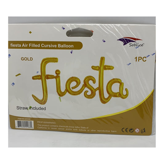 Cursive Balloon Fiesta Gold