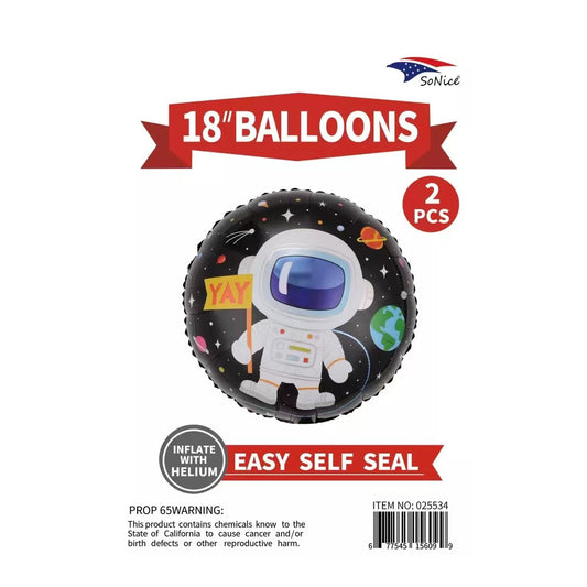 18"Foil Balloon Outer Space 2 pcs