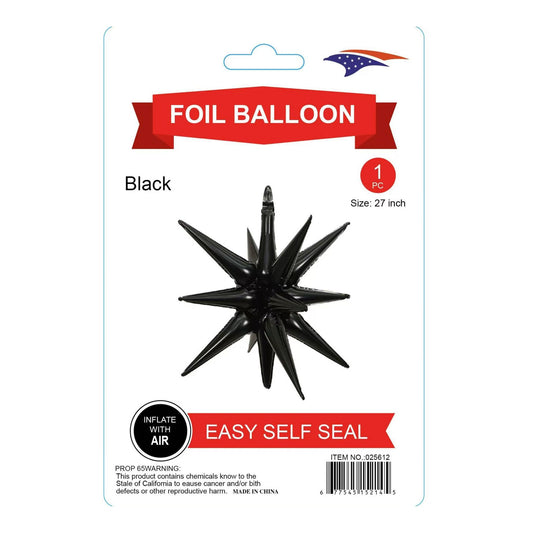 Starburst Balloon Black
