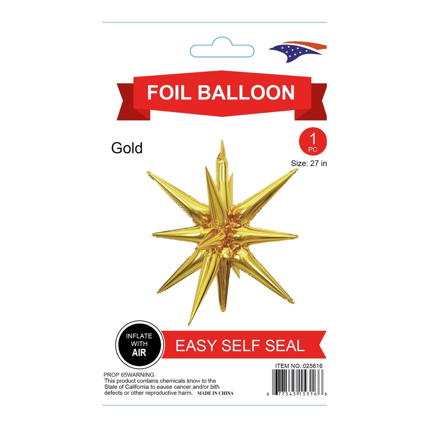 Starburst Balloon Gold 120/case