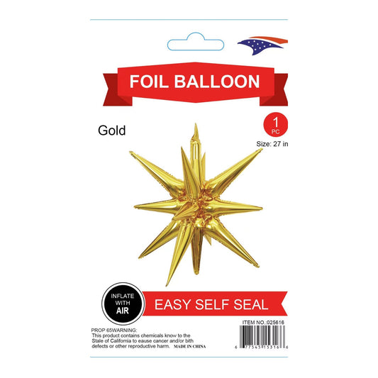 Starburst Balloon Gold 120/case