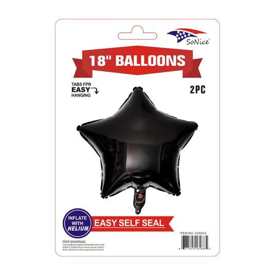 2Pc M/Balloon Star Black