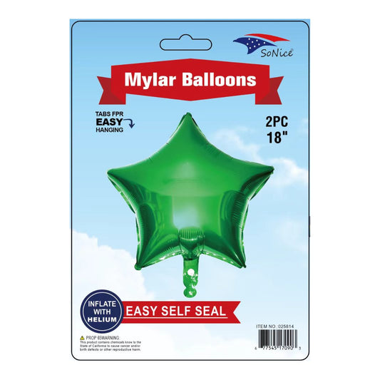 2Pc M/Balloon Star Emerald