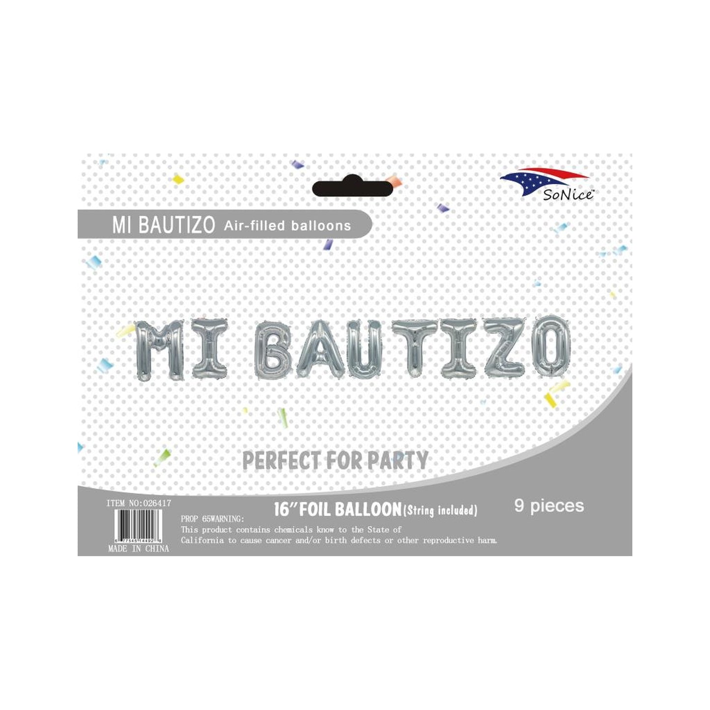 16''Mi Bautizo' Silvr 120Set/Cs