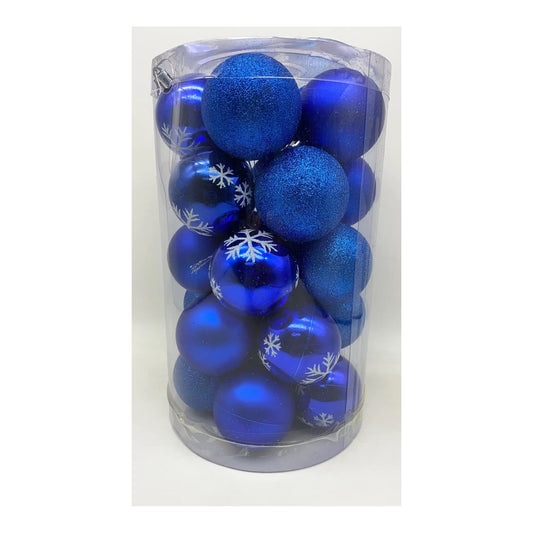 25 ct Christmas Deco Balls Royal Blue 24Pk/Cs