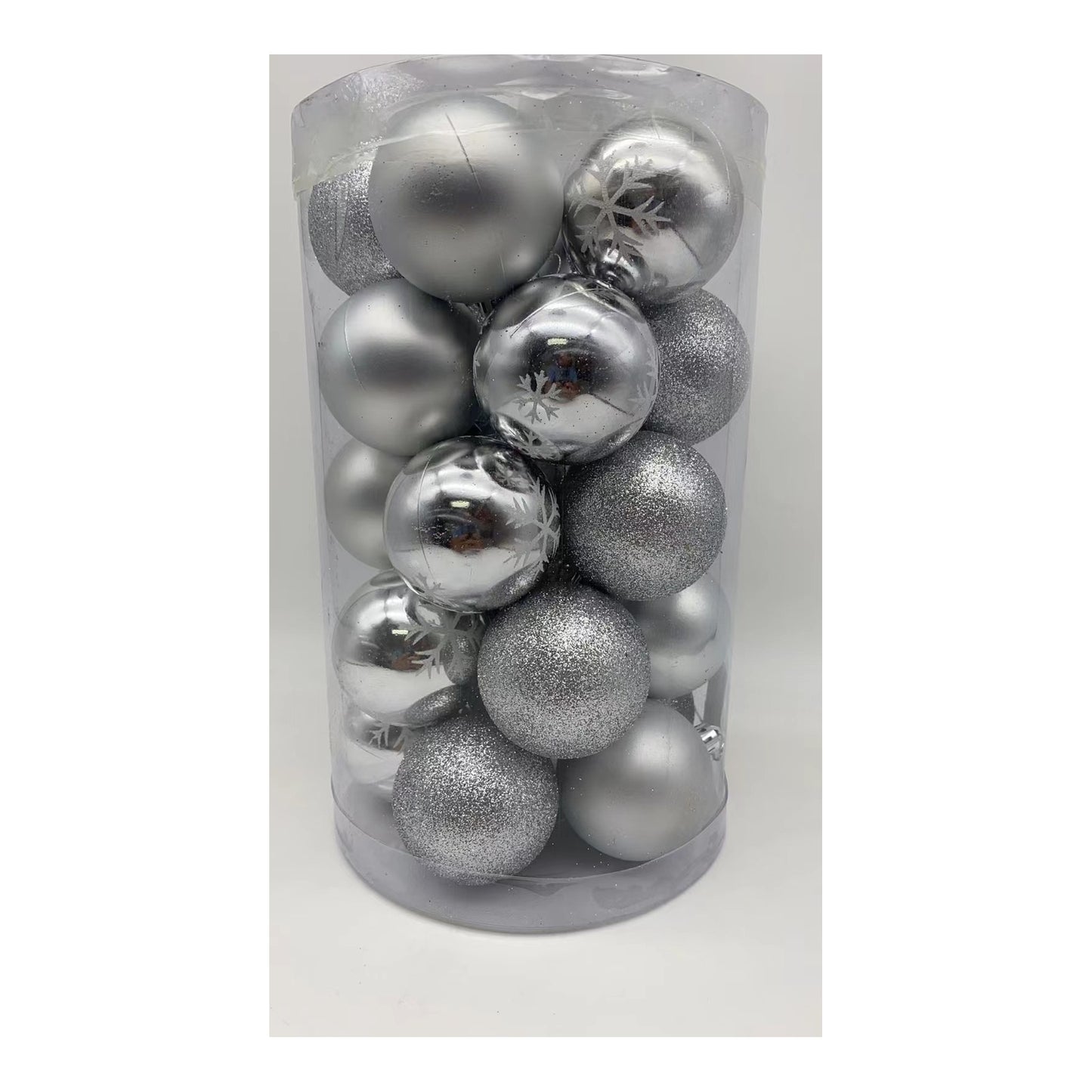 25 ct Christmas Deco Balls Silver 24Pk/Cs