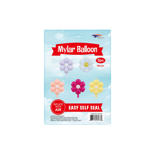 19"Daisy Balloons 5 ct Mix Colors 600Pk/Cs