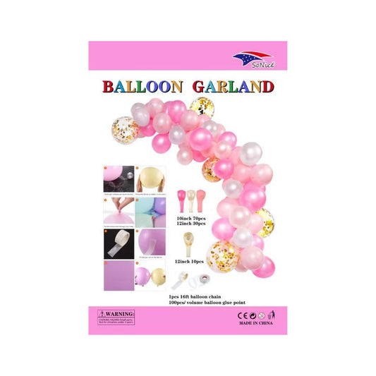 Balloon Garland Light Pink 60 Set/Cs