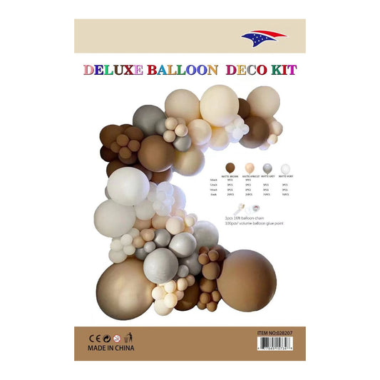 Balloon Garland Matte Br/Ap/Gr/Iv
