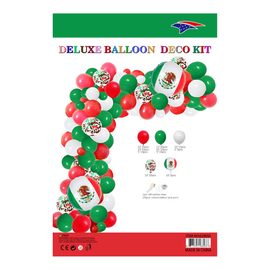 Balloon Garland Red/White/Green 60Set/Cs