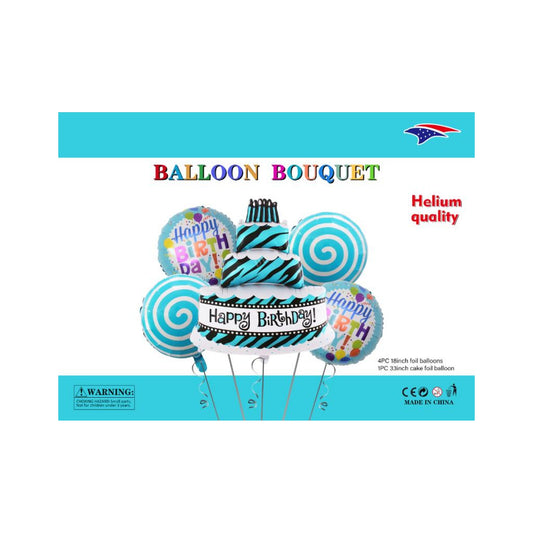 (c) Balloon Bouquet Cake Blue