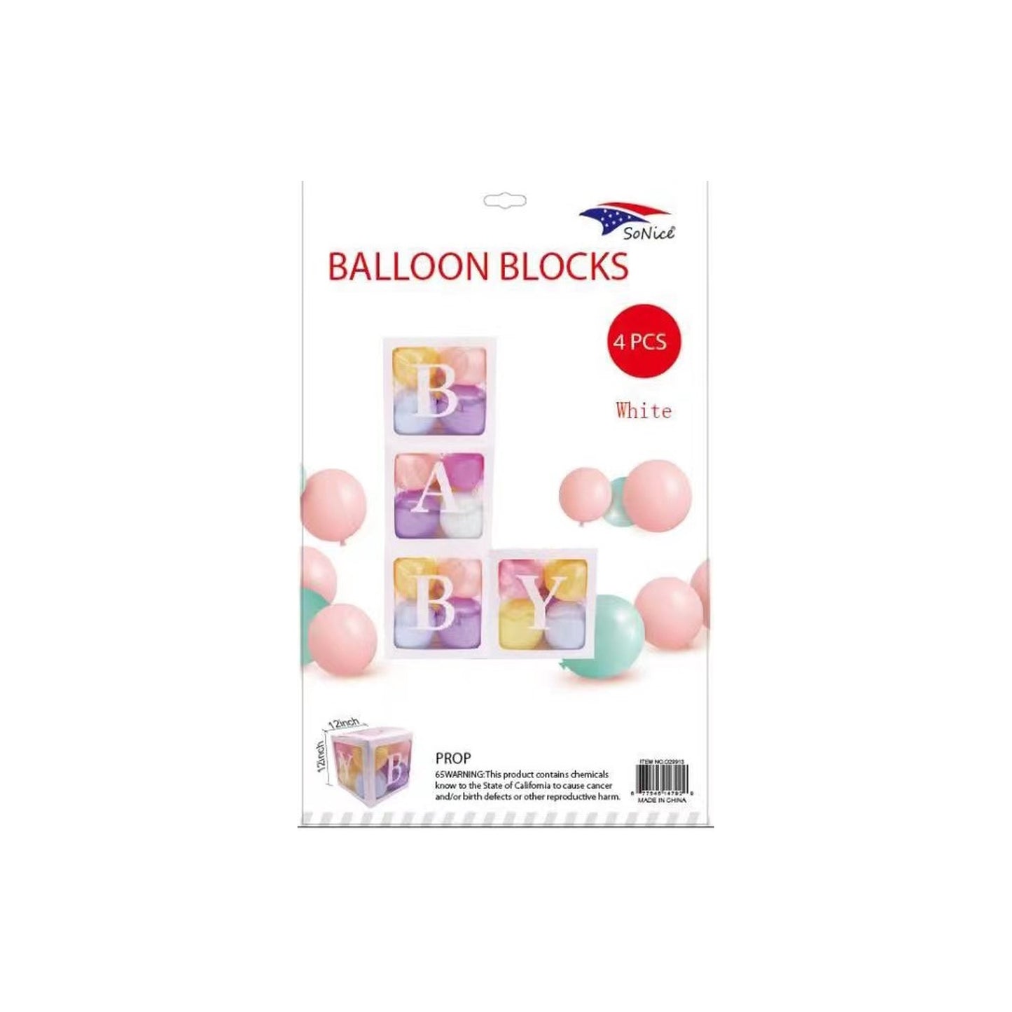 4 Pc Baby Shower Boxes 25Pk/Cs,