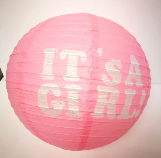 paper lantern It's A Girl Light Pink