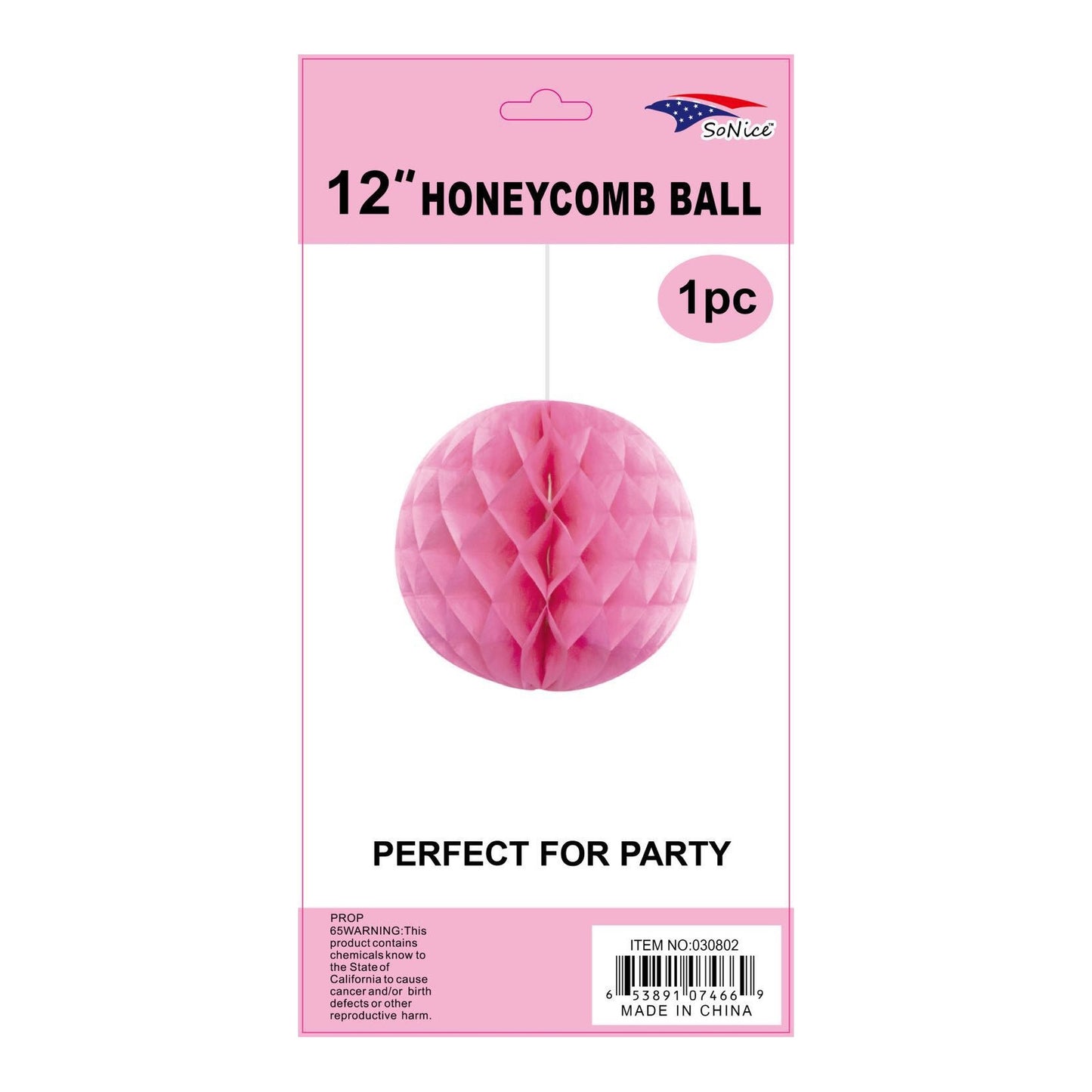 (c) 12" Honeycomb Light Pink