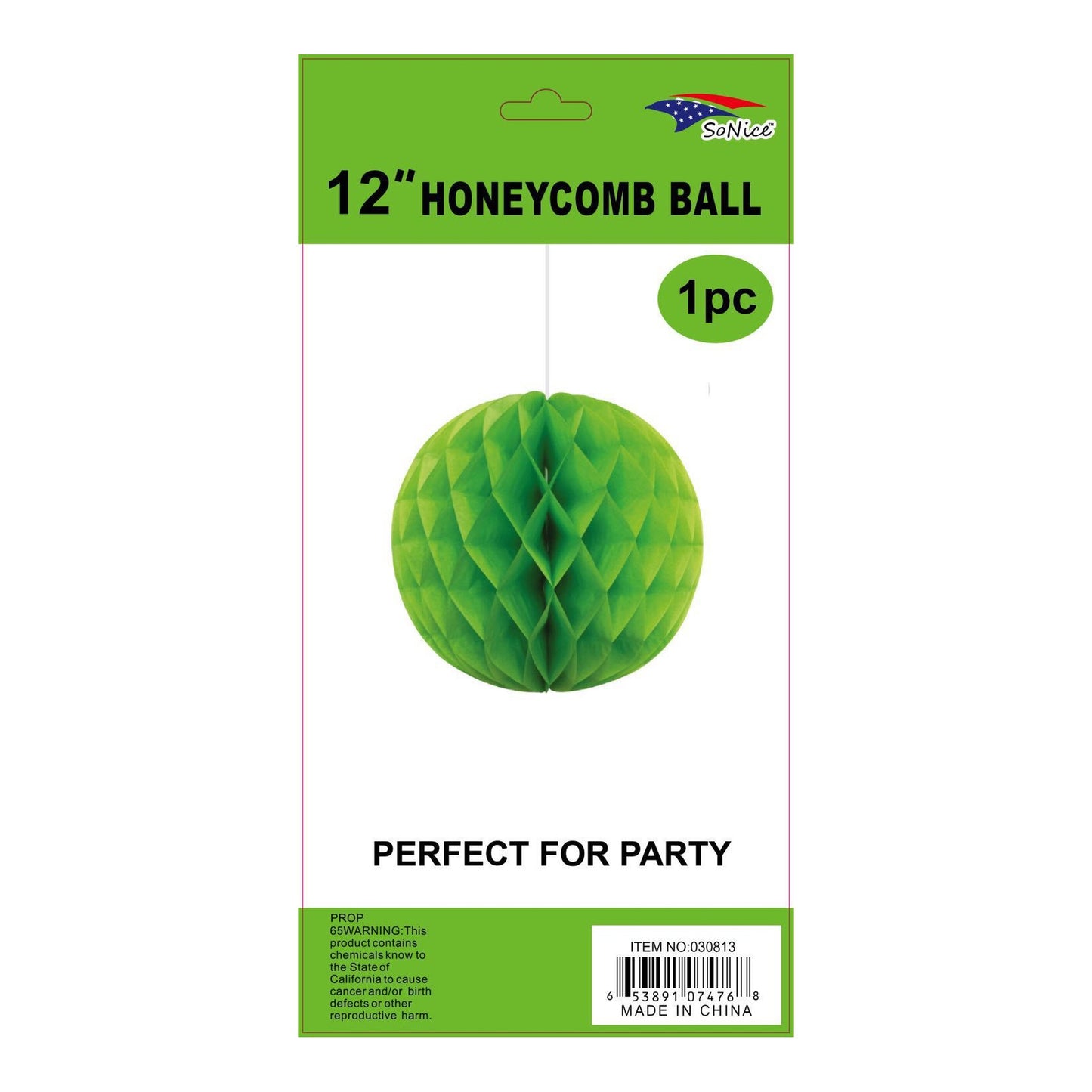 (c) 12" Honeycomb Lime Green