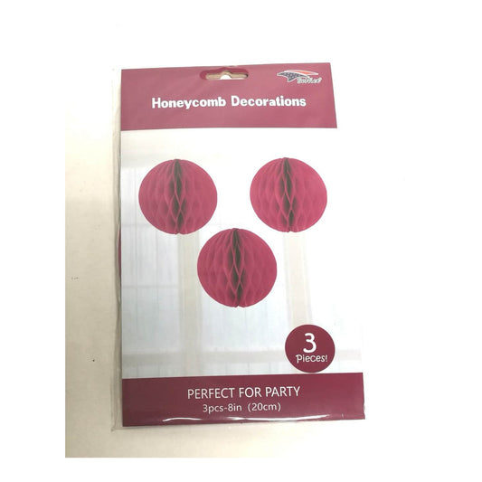 3Pcs Honeycomb Set Burgundy 120Set/Cs