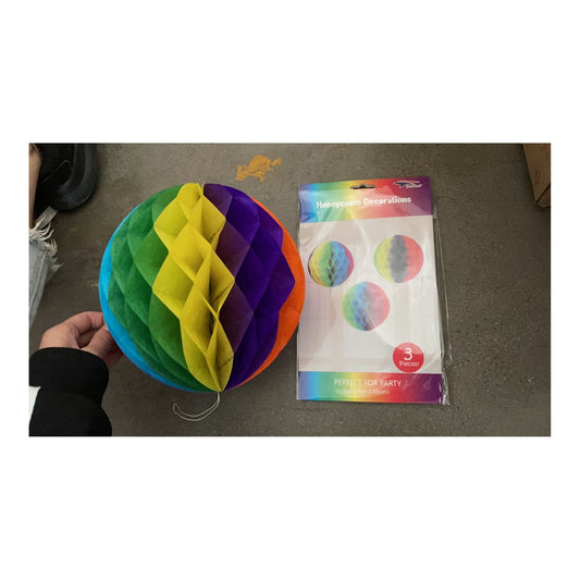 3Pcs 8" Honeycomb Fiesta 120Set/Cs