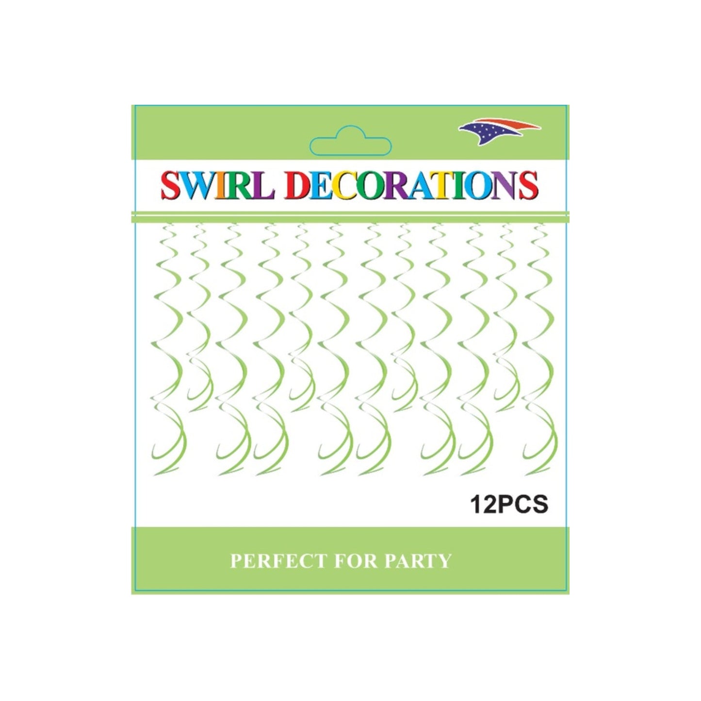 Foil Swirls Lime Green 12 ct 120 Card/Cs