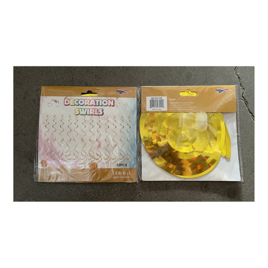 Foil Swirls Gold 12 ct 240Card/Cs