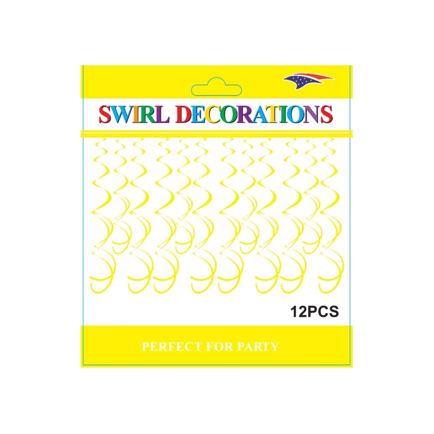 Foil Swirls Yellow 12 ct 120 Card/Cs