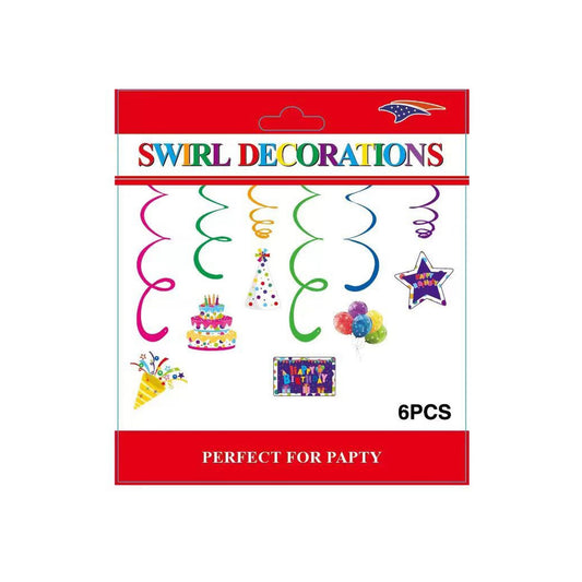 Swirl Deco Happy Birthday