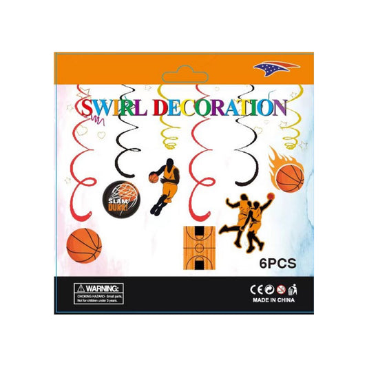 6Pc Swirls Basketball