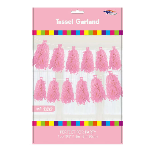 12Ft Tassel Galand L/Pink120Set/Cs