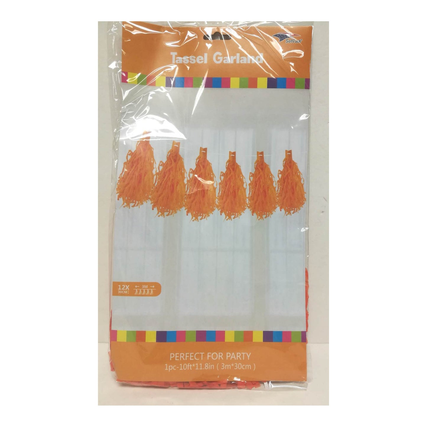 12Ft Tassel Galand Orange 120Set/Cs