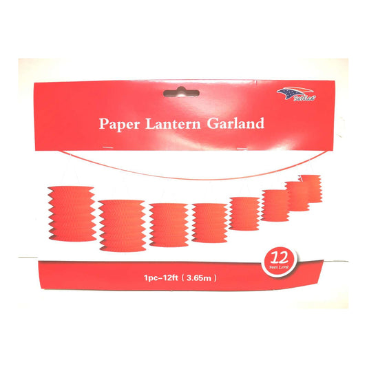 (c) 12ft (c) Lantern Garland Red