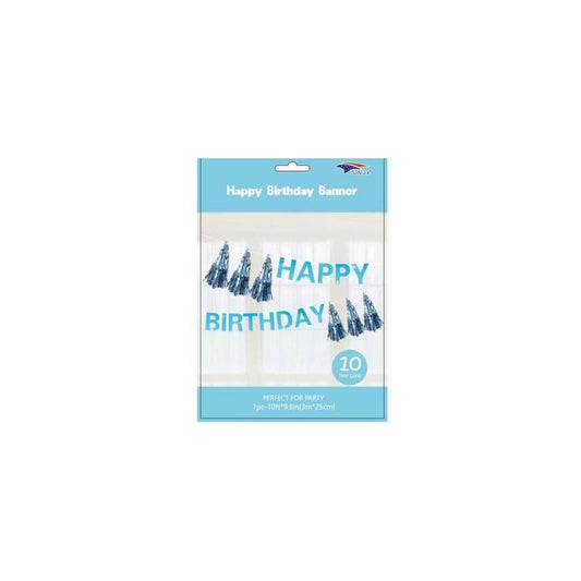 Happy Birthday Banner Light Blue