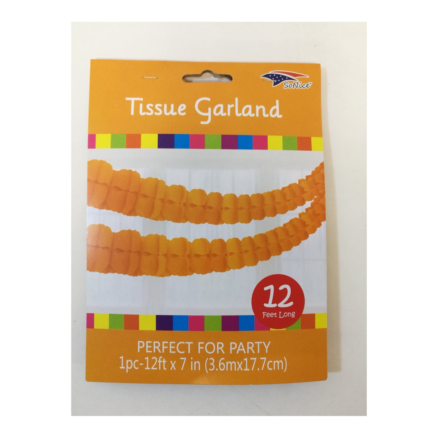 12Ft Garland Orange,
