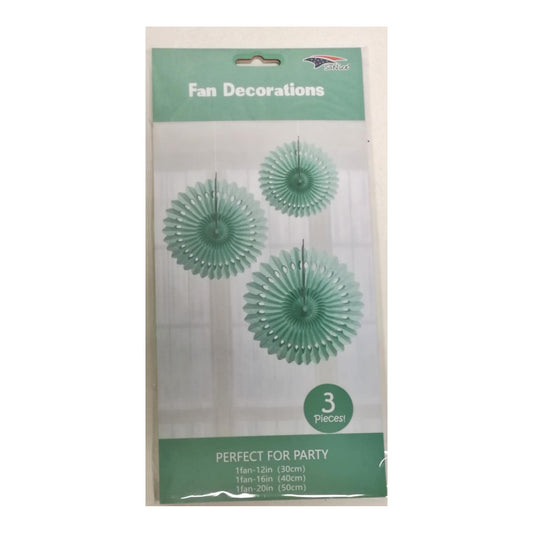 3Pcs Fan Set Aqua 120Set/Cs