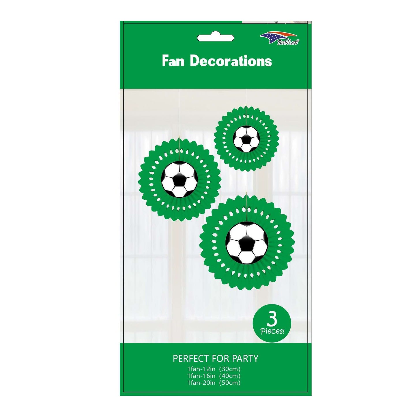3Pcs Soccer Fans 120Set/Cs