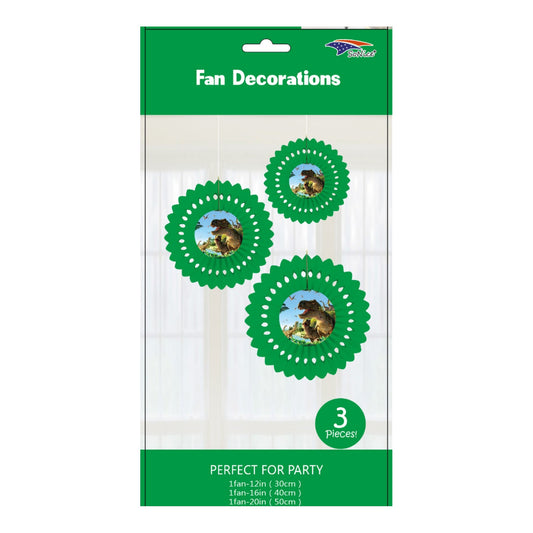 3Pcs Fan Set Dinosaur 120Set/Cs