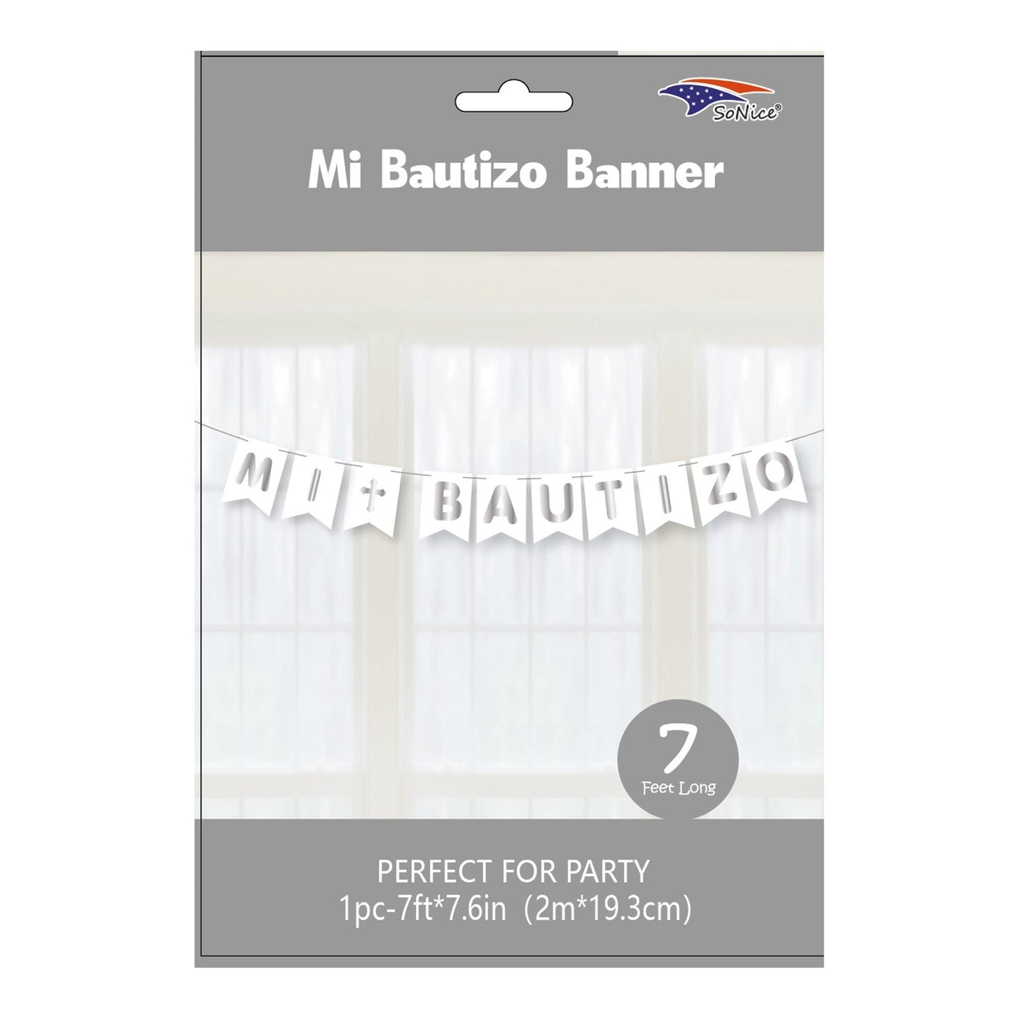 Banner Mi Bautizo Silver