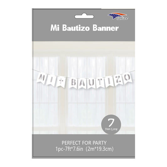 Banner Mi Bautizo Silver