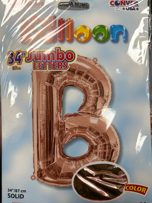 34” Rose Gold Letter “B”