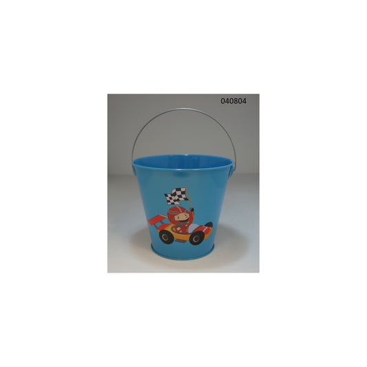 6" Metal Bucket Racing Boy Light Blue