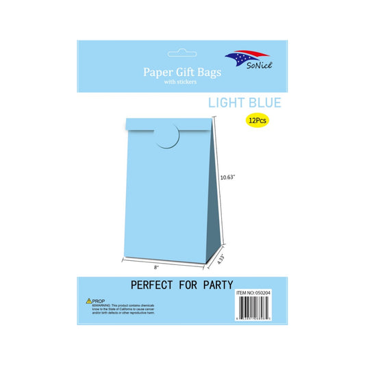 8X10"Craft bags Large/Sticker Light Blue