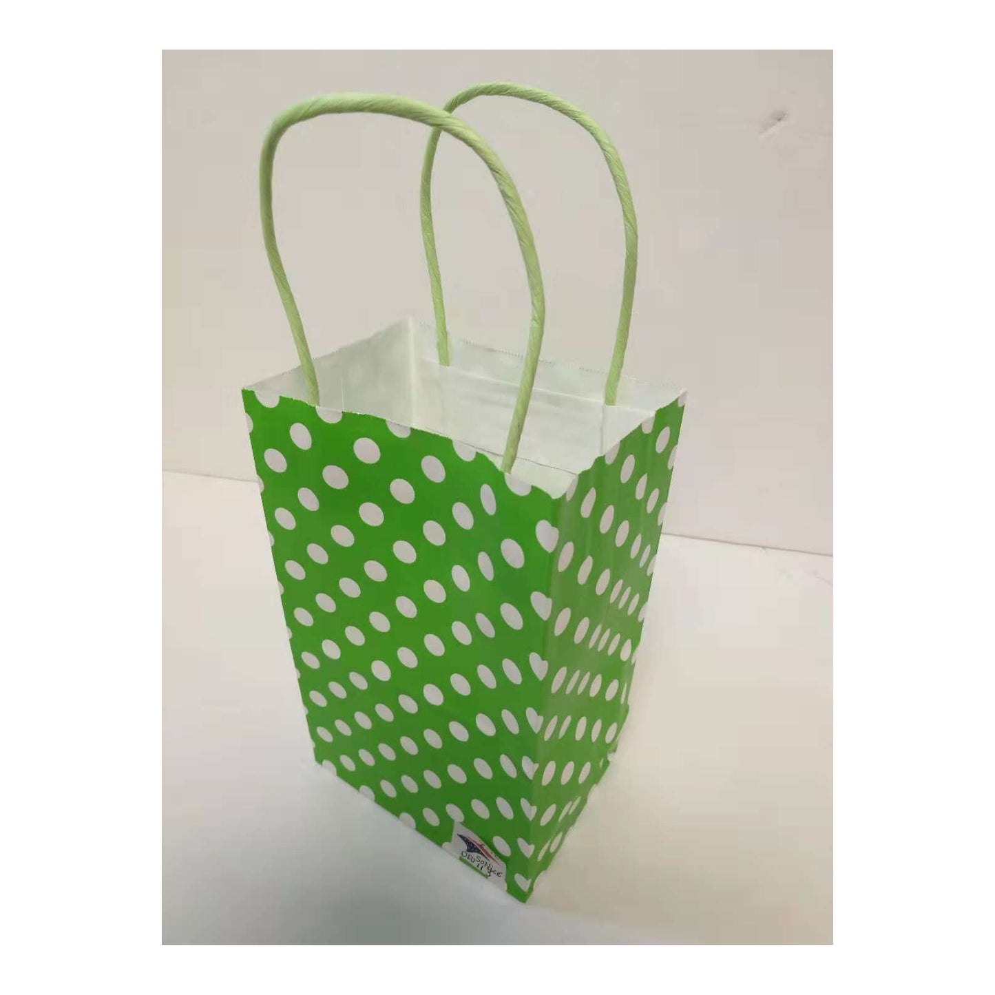 Z-10 5" x 8"Craft Bag Polka Dots Lime Green