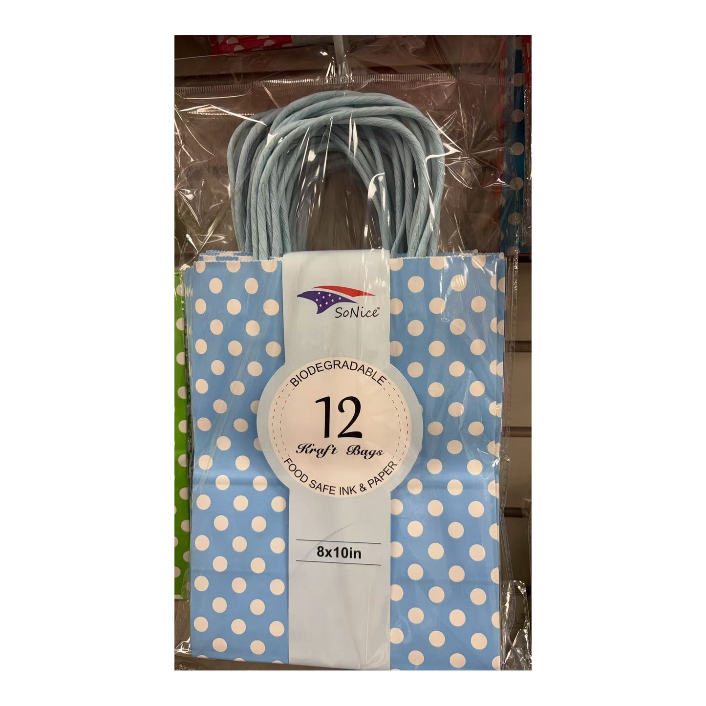 8X10"Dotted Craft Bag Light Blue