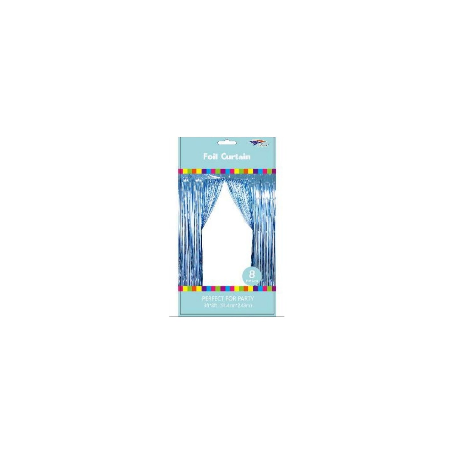 3" x 8" Metallic Curtain Light Blue