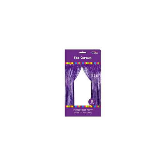 3" x 8" Metallic Curtain Purple