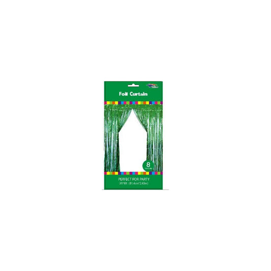 3" x 8" Metallic Curtain Emerald