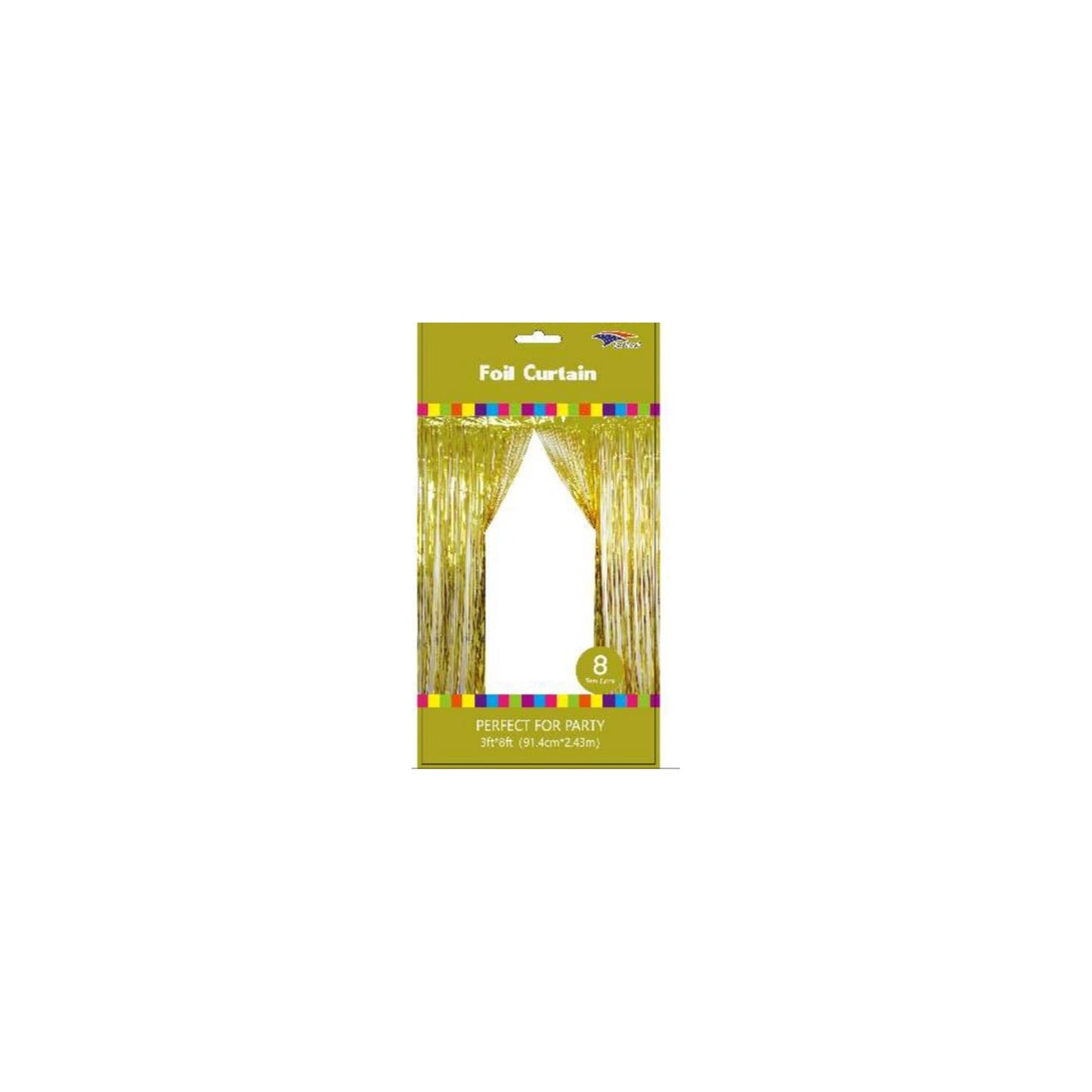 3" x 8" Metallic Curtain Gold