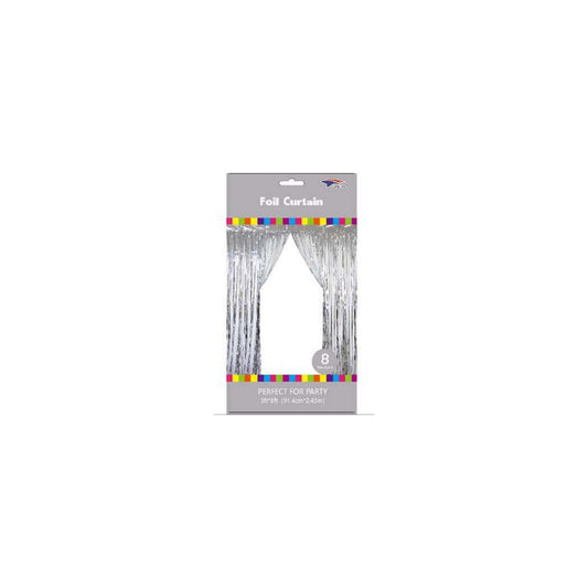 3" x 8" Metallic Curtain Silver