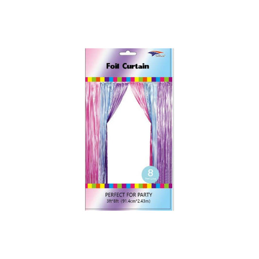 3" x 8" Metallic Curtain Pastel