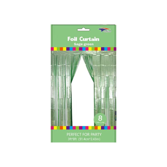 3" x 8" Metallic Curtain Sage